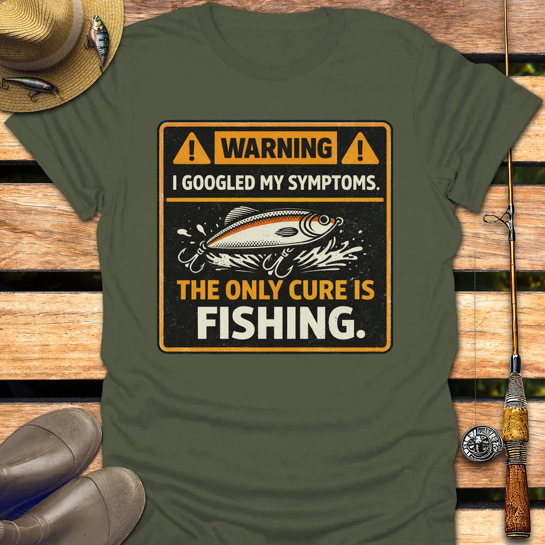 FISHING IS CURE T-Shirt FISHING T-Shirt Military Green / S