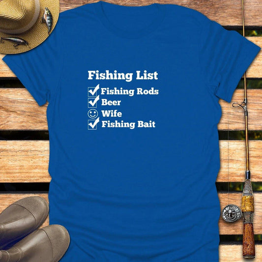 FISHING LIST T-Shirt FISHING T-Shirt Royal / S