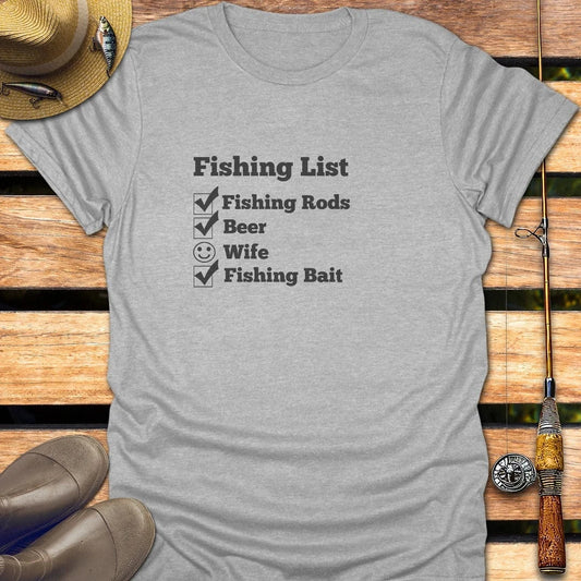 FISHING LIST T-Shirt FISHING T-Shirt Sport Grey / S
