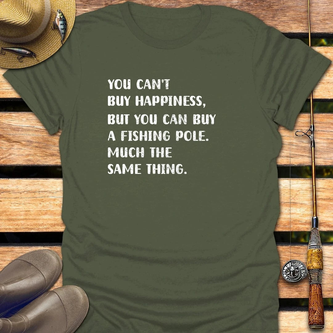 FISHING POLE T-Shirt FISHING T-Shirt Military Green / S