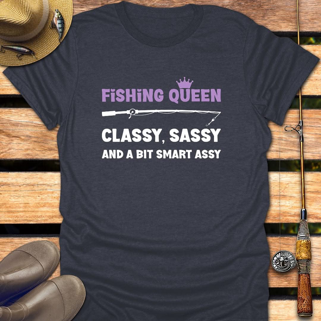 FISHING QUEEN T-Shirt FISHING T-Shirt Heather Navy / S