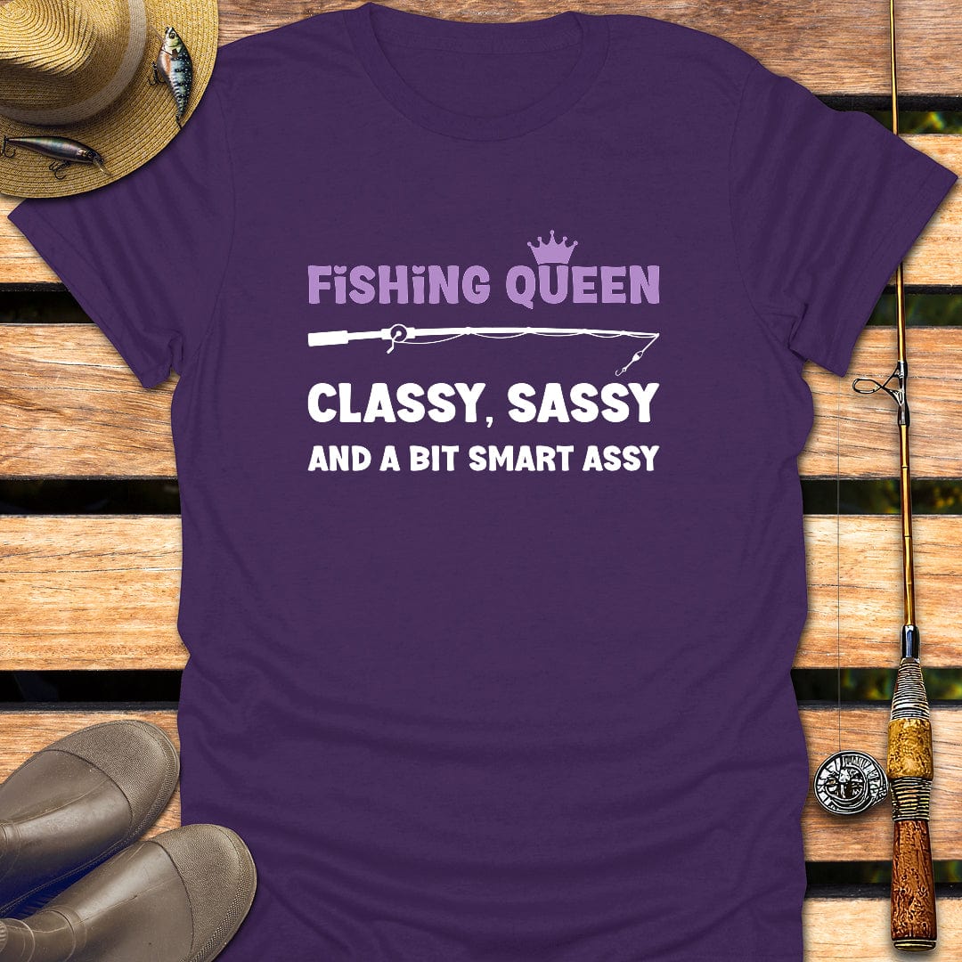 FISHING QUEEN T-Shirt FISHING T-Shirt Purple / S