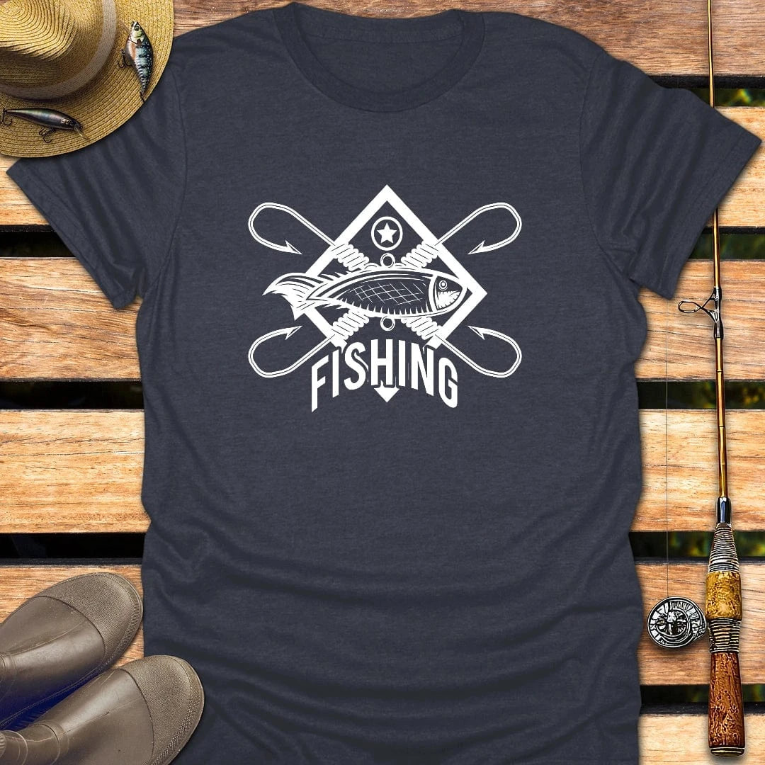 FISHING T-Shirt FISHING T-Shirt Heather Navy / S
