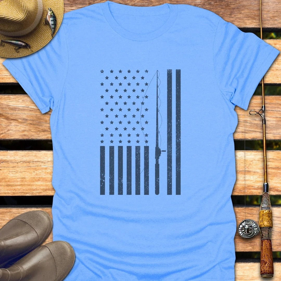 FLAG & FISHING T-Shirt FISHING T-Shirt Carolina Blue / S