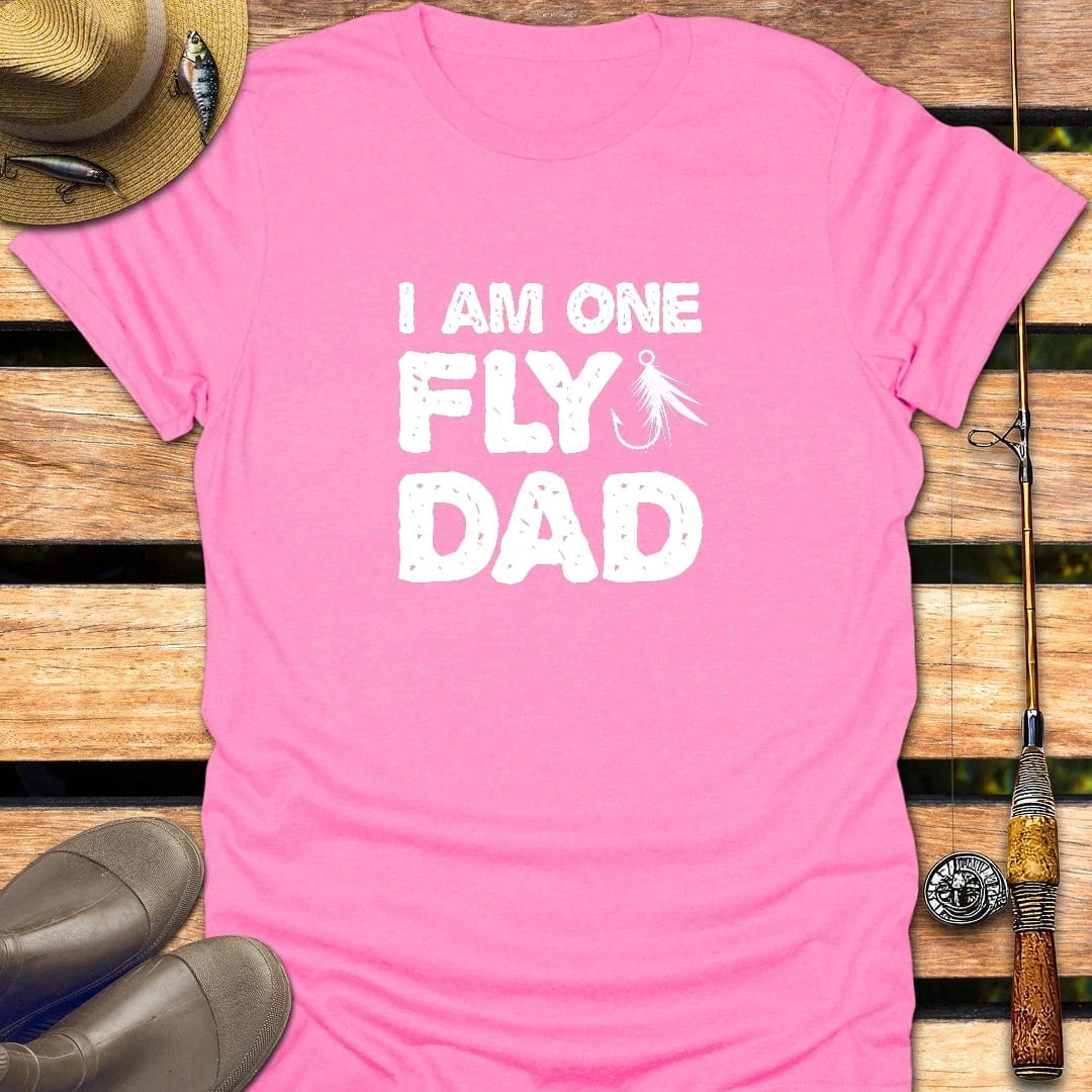 FLY DAD T-Shirt FISHING T-Shirt Azalea / S