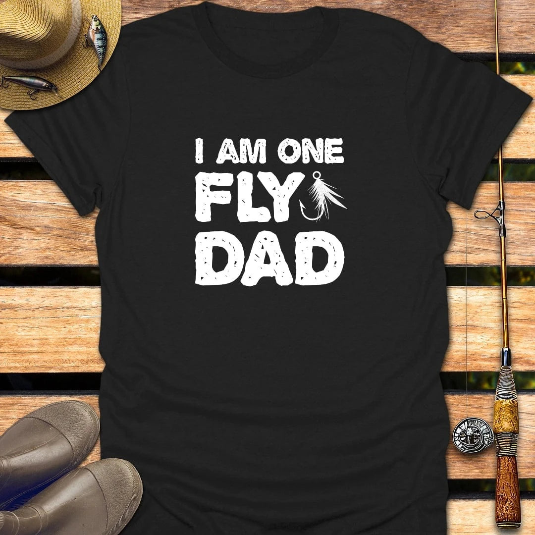 FLY DAD T-Shirt FISHING T-Shirt Black / S