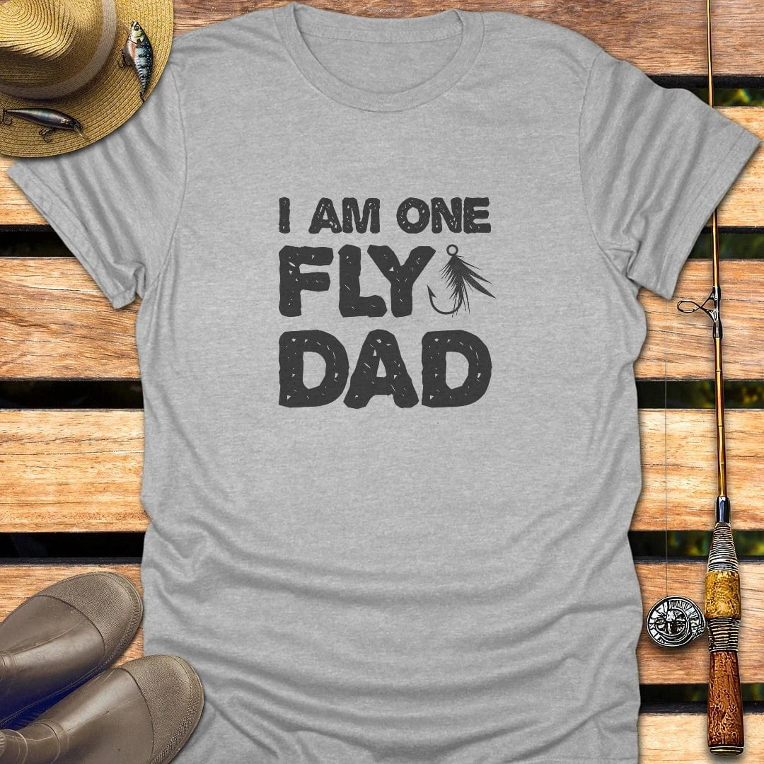 FLY DAD T-Shirt FISHING T-Shirt Sport Grey / S