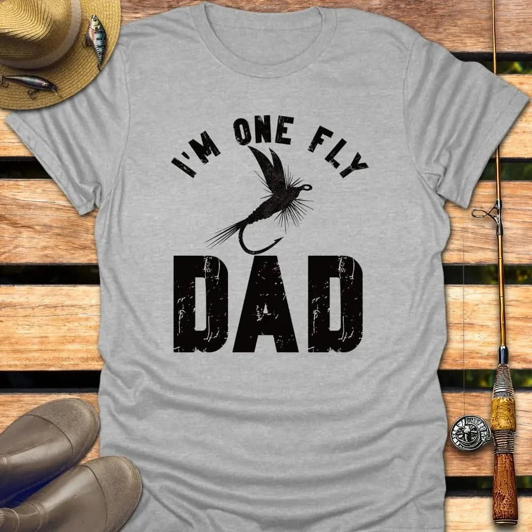 FLY DAD T-Shirt FISHING T-Shirt Sport Grey / S