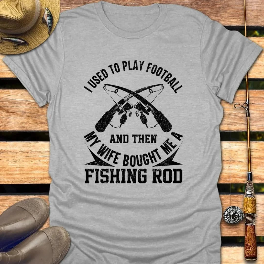 FOOTBALL TO FISHING T-Shirt FISHING T-Shirt Sport Grey / S