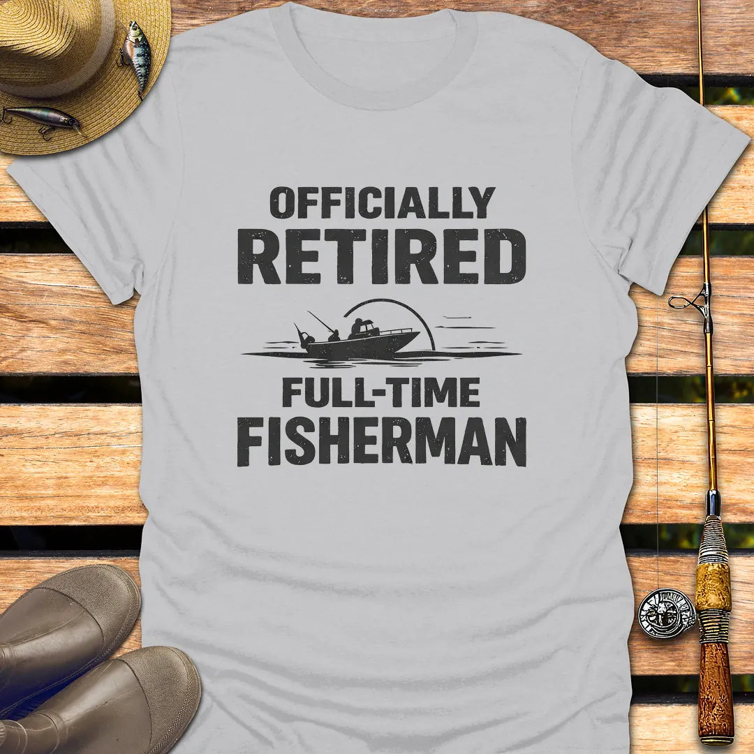 FULL TIME FISHERMAN T-Shirt FISHING T-Shirt Sport Grey / S