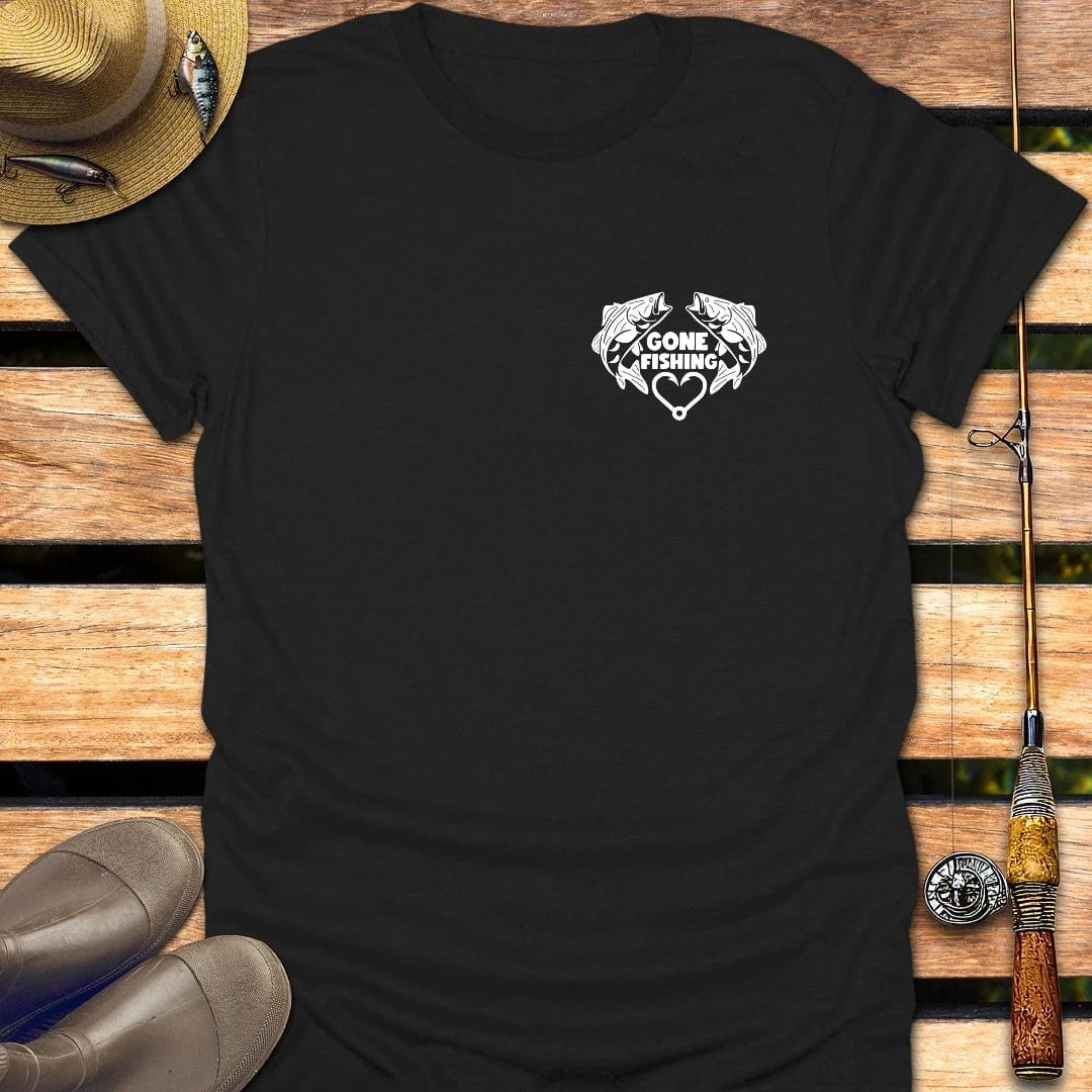 GONE FISHING T-Shirt FISHING T-Shirt Black / S