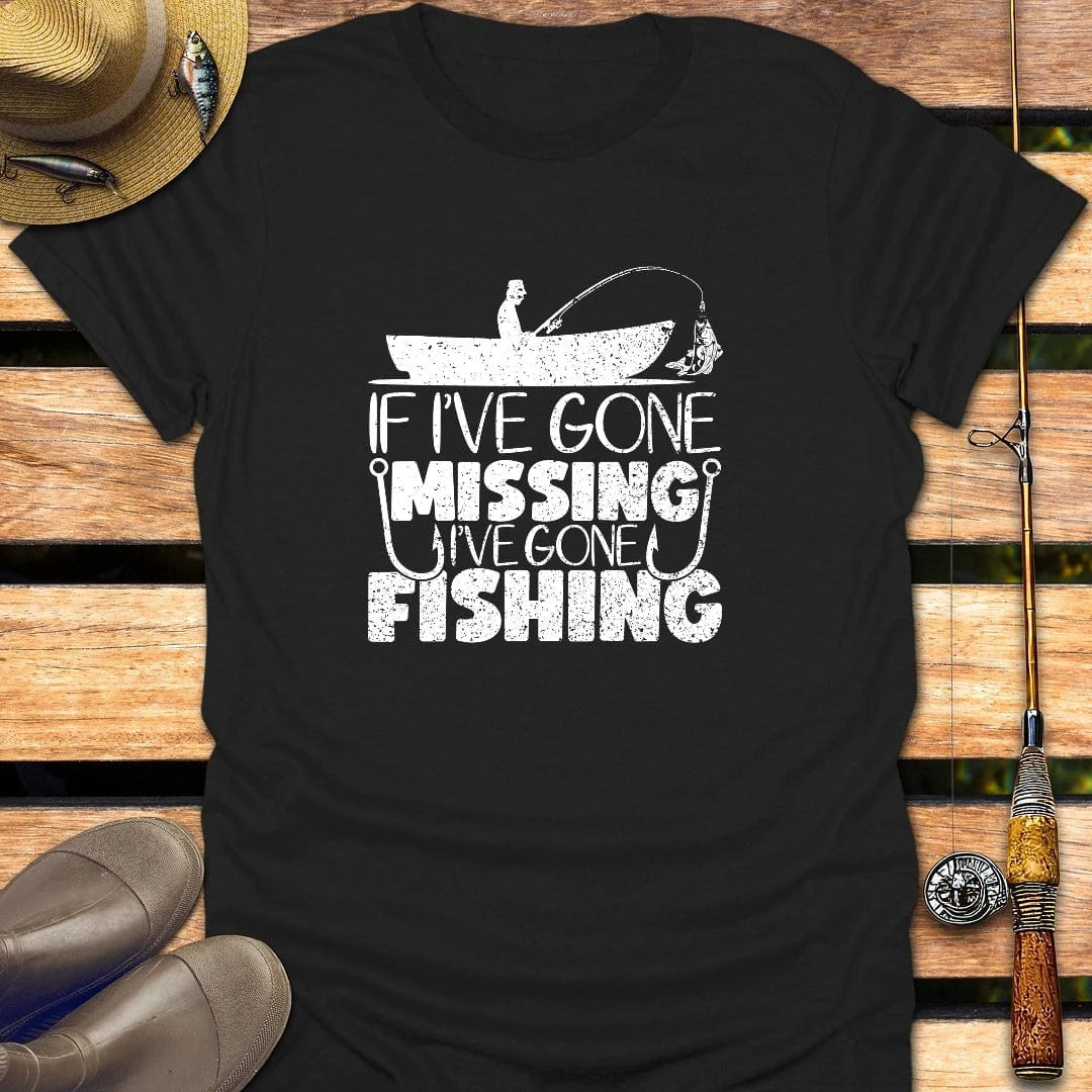GONE MISSING T-Shirt FISHING T-Shirt Black / S