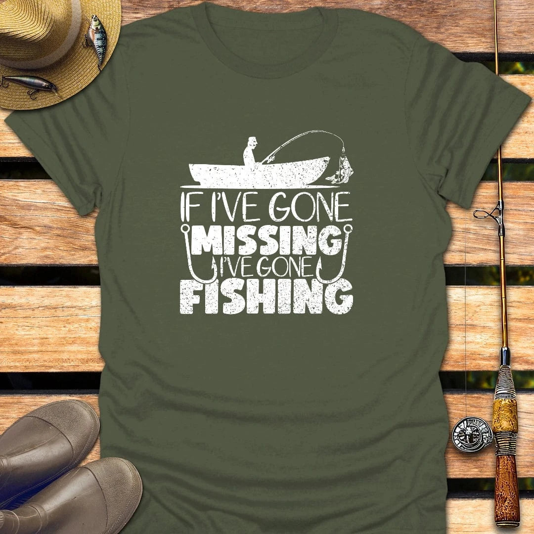 GONE MISSING T-Shirt FISHING T-Shirt Military Green / S