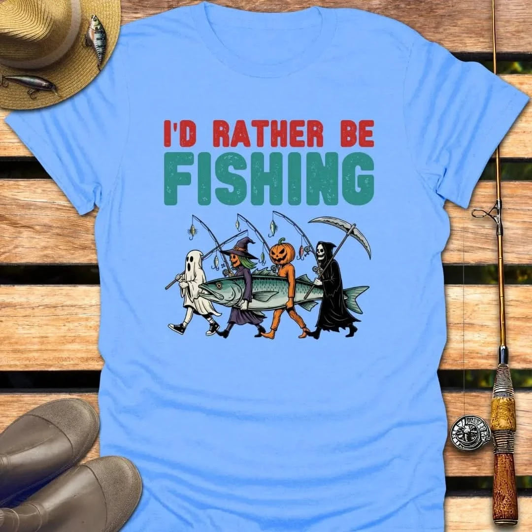 HALLOWEEN FISHING T-Shirt FISHING T-Shirt Carolina Blue / S