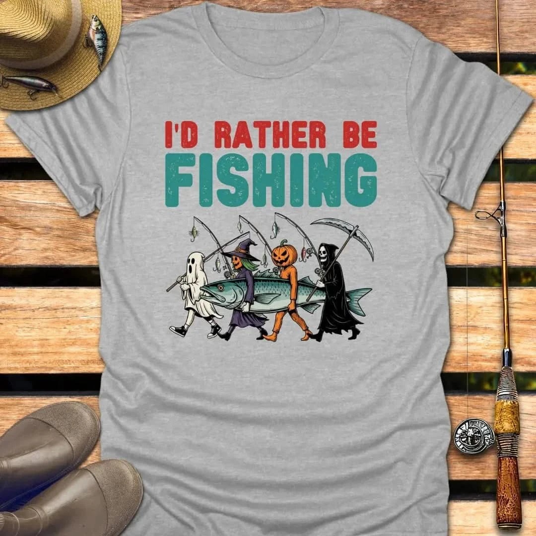 HALLOWEEN FISHING T-Shirt FISHING T-Shirt Sport Grey / S