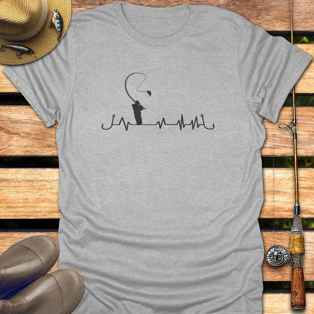 HEARTBEAT T-Shirt FISHING T-Shirt Sport Grey / S