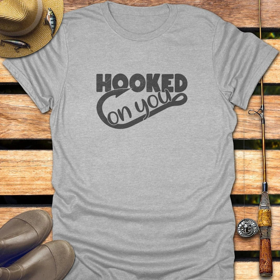 HOOKED ON YOU T-Shirt FISHING T-Shirt Sport Grey / S