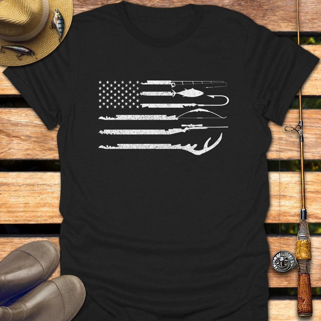 HUNTING & FISHING T-Shirt FISHING T-Shirt Black / S