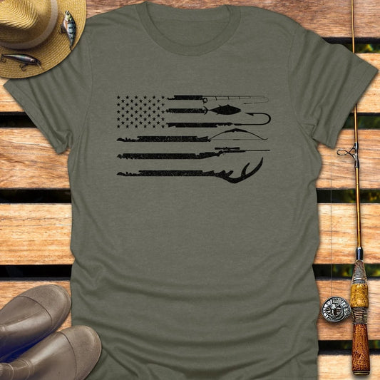HUNTING & FISHING T-Shirt FISHING T-Shirt Heather Military Green / S