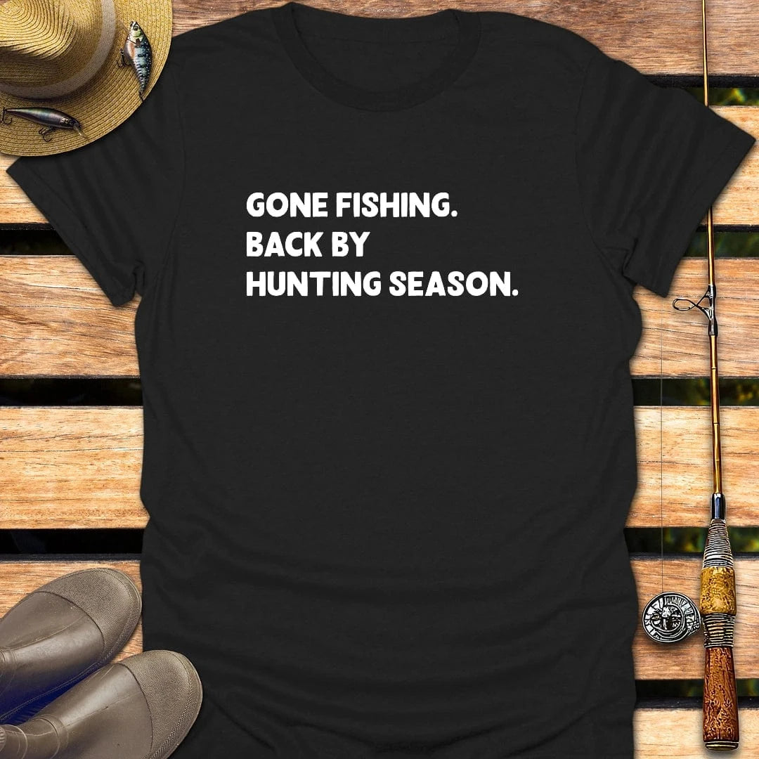 HUNTING SEASON T-Shirt FISHING T-Shirt Black / S