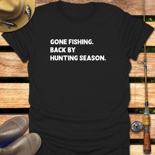 HUNTING SEASON T-Shirt FISHING T-Shirt Black / S