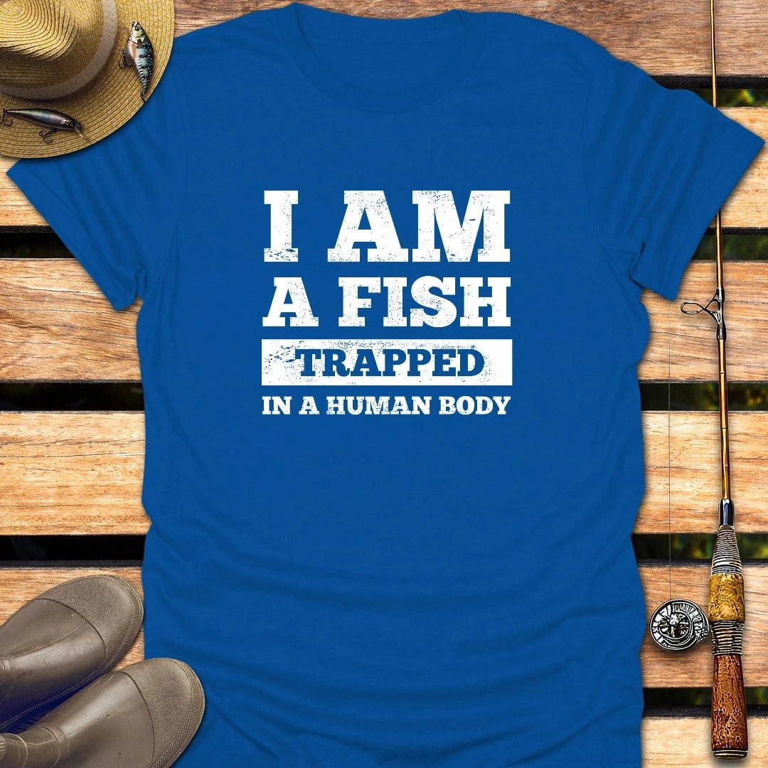 I AM A FISH T-Shirt FISHING T-Shirt Royal / S