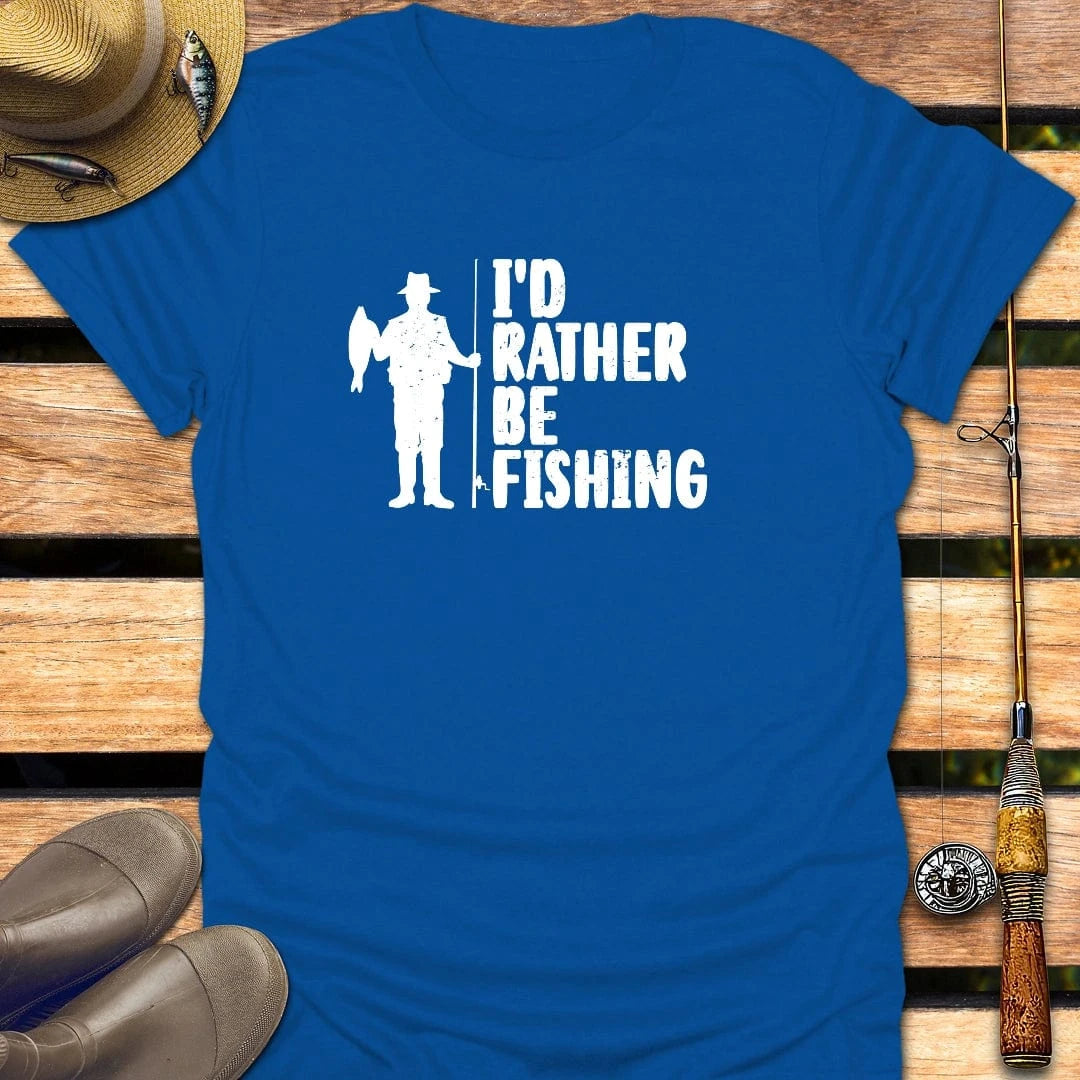 I'D BE FISHING T-Shirt FISHING T-Shirt Royal / S