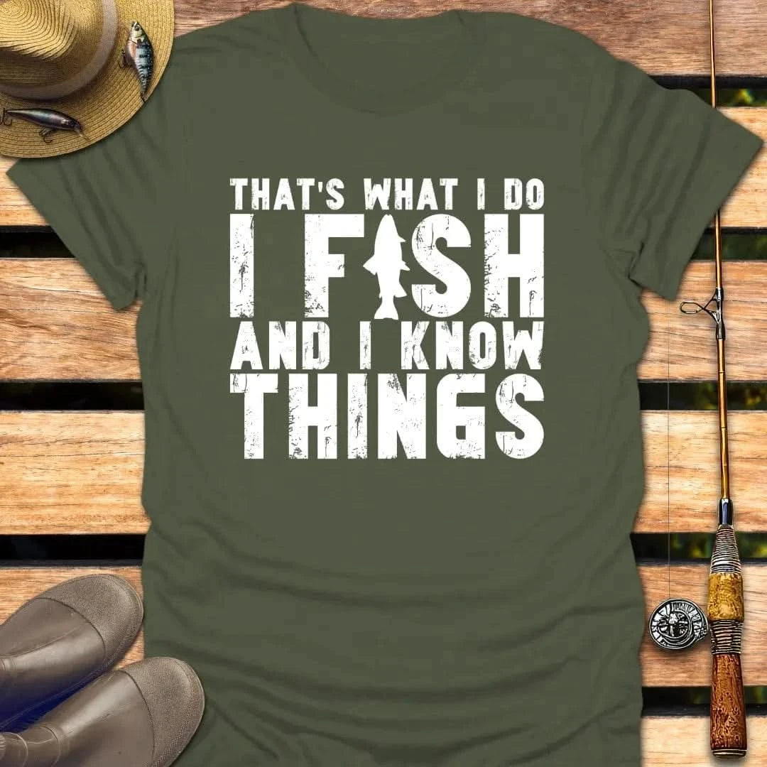 I FISH T-Shirt FISHING T-Shirt Military Green / S