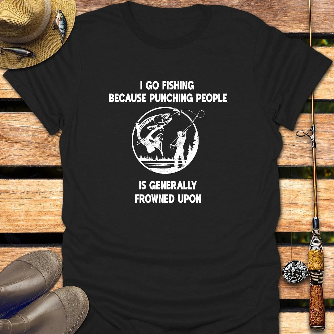 I GO FISHING T-Shirt FISHING T-Shirt Black / S