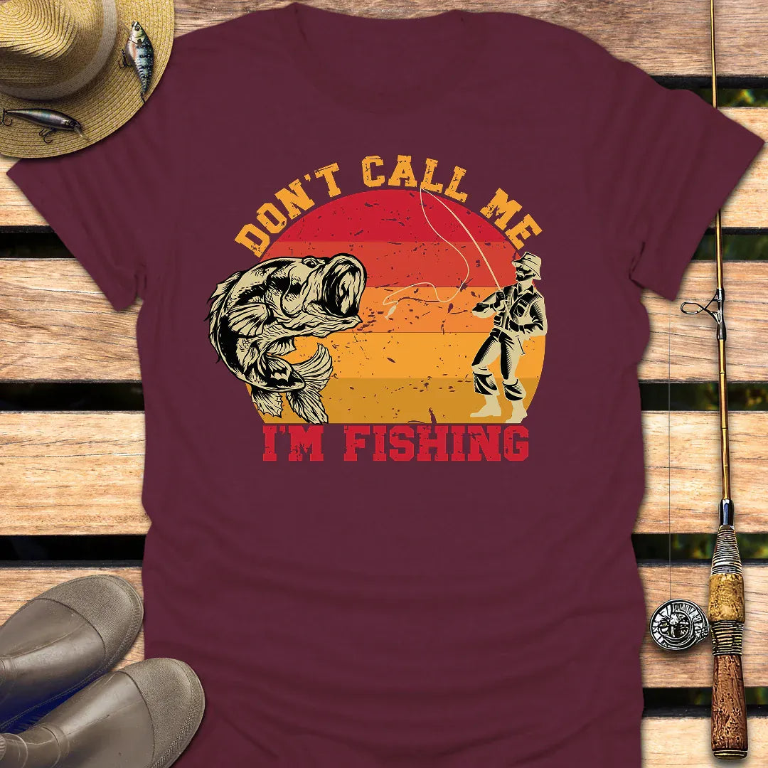 I'M FISHING T-Shirt FISHING T-Shirt Maroon / S