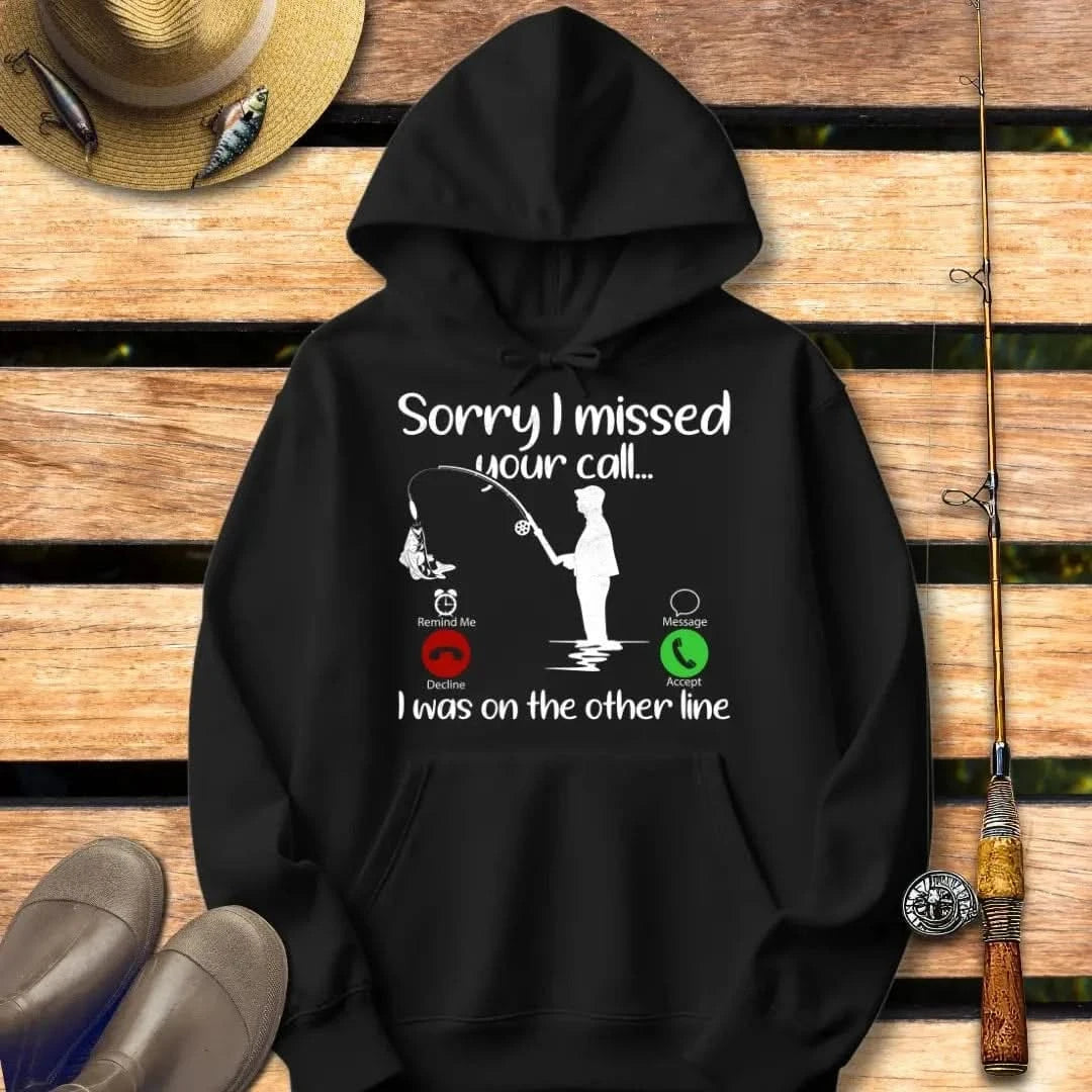 I MISSED YOUR CALL Hoodie FISHING Hoodie Black / S