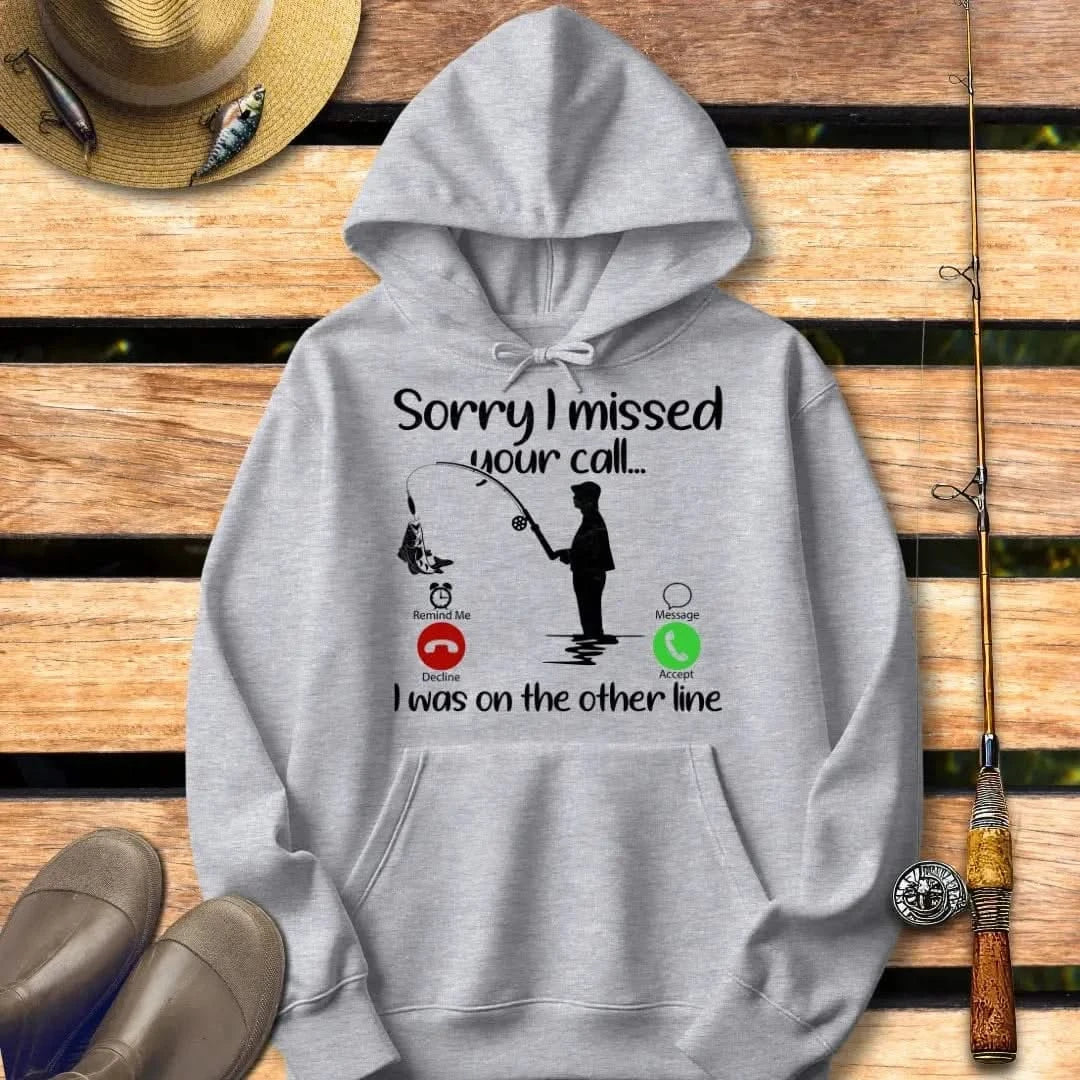 I MISSED YOUR CALL Hoodie FISHING Hoodie Sport Grey / S