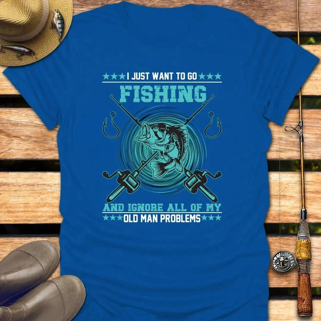 IGNORE PROBLEMS T-Shirt FISHING T-Shirt Royal / S