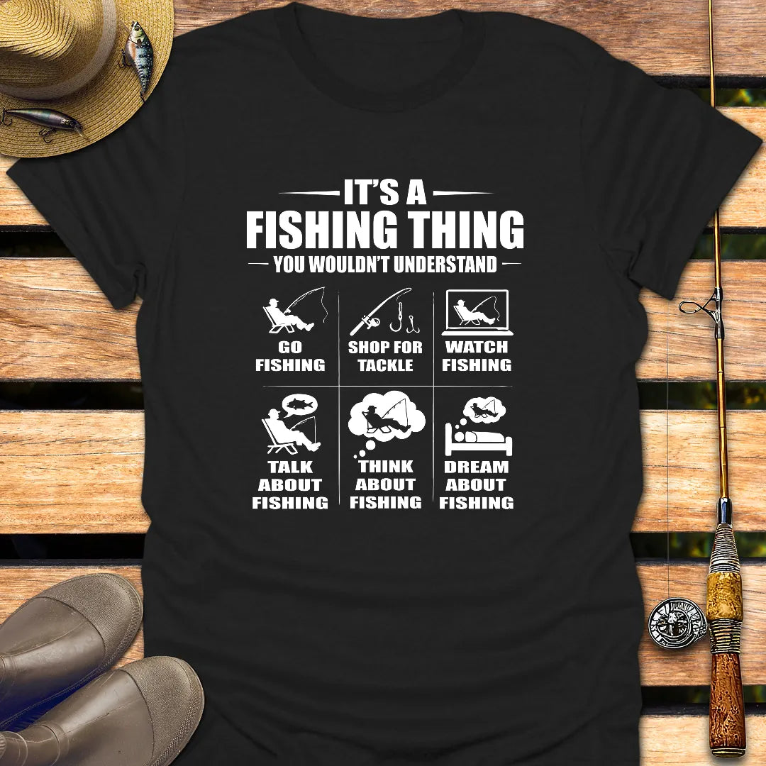 IT'S A FISHING THING T-Shirt FISHING T-Shirt Black / S
