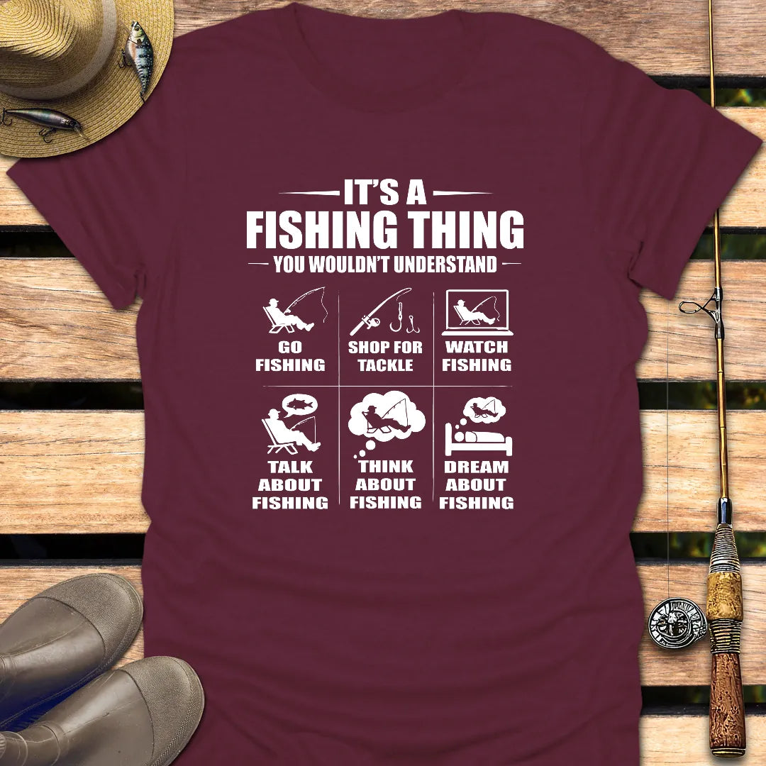 IT'S A FISHING THING T-Shirt FISHING T-Shirt Maroon / S