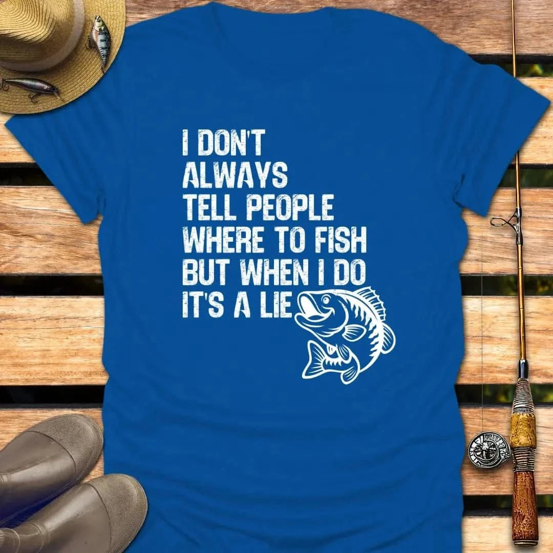 IT'S A LIE T-Shirt FISHING T-Shirt Royal / S