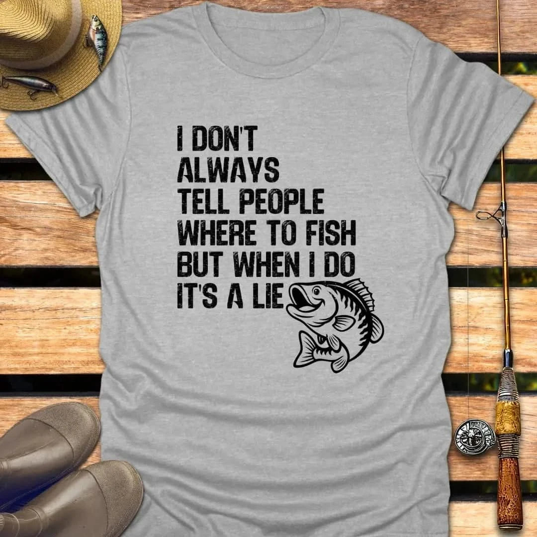 IT'S A LIE T-Shirt FISHING T-Shirt Sport Grey / S