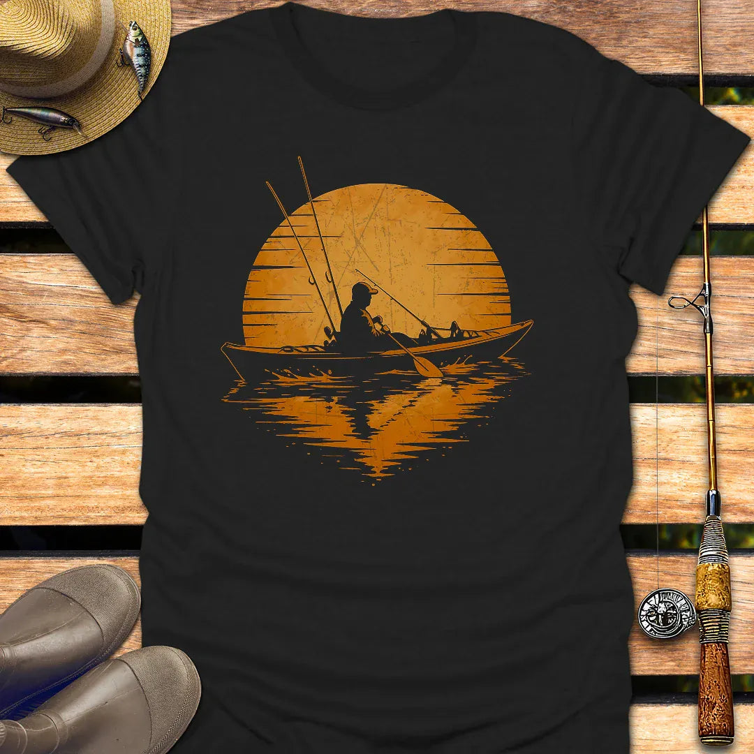 KAYAK FISHING LIFE T-Shirt FISHING T-Shirt Black / S