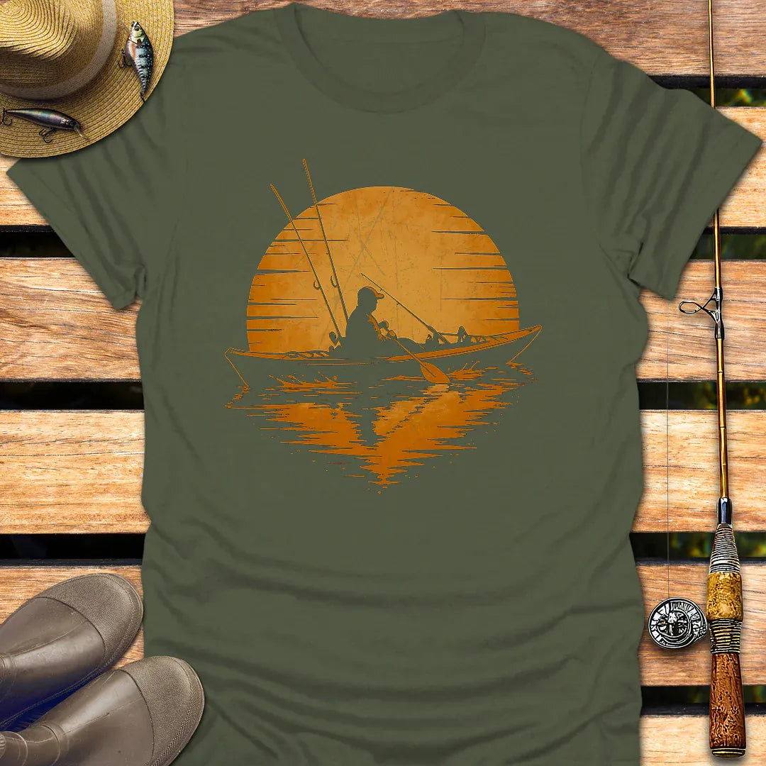 KAYAK FISHING LIFE T-Shirt FISHING T-Shirt Military Green / S