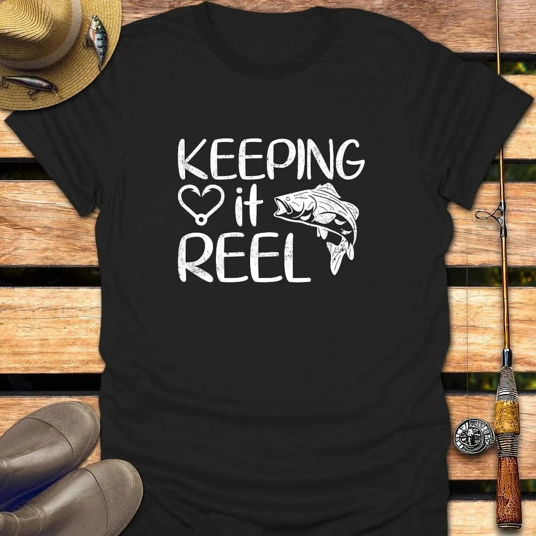 KEEPING IT REEL T-Shirt FISHING T-Shirt Black / S