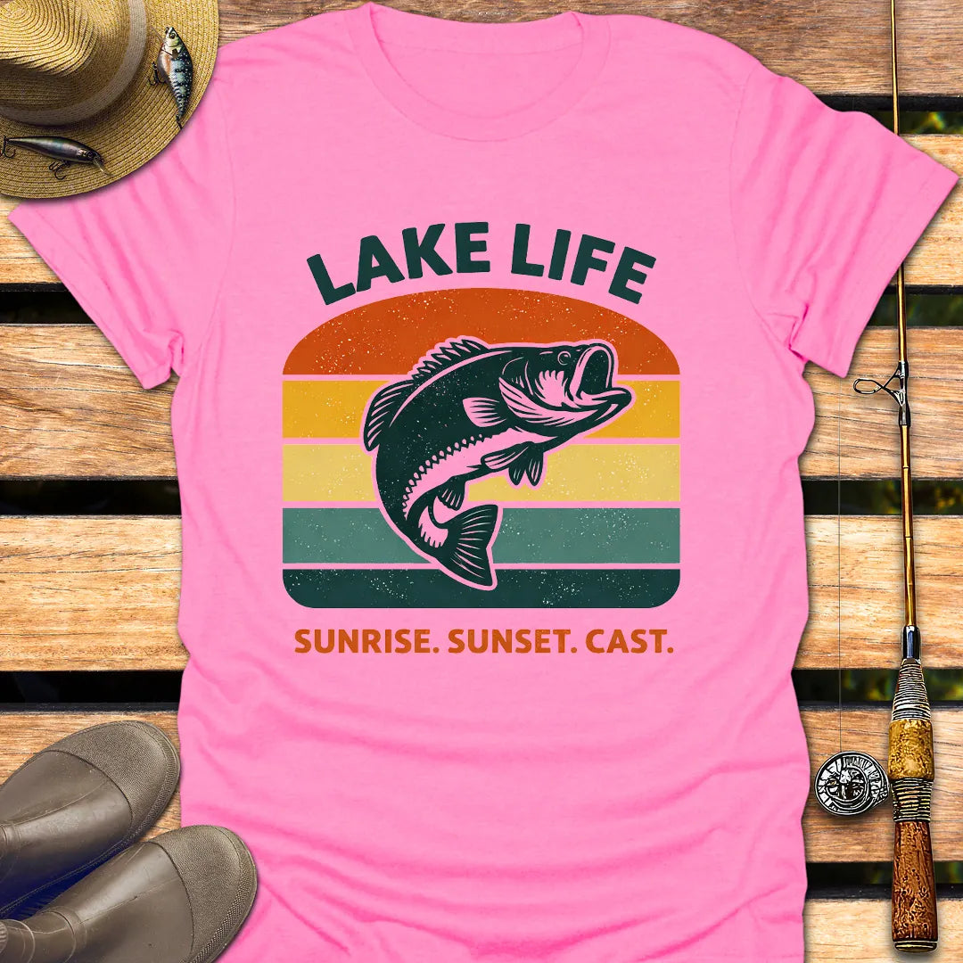 LAKE LIFE  T-Shirt FISHING T-Shirt Azalea / S