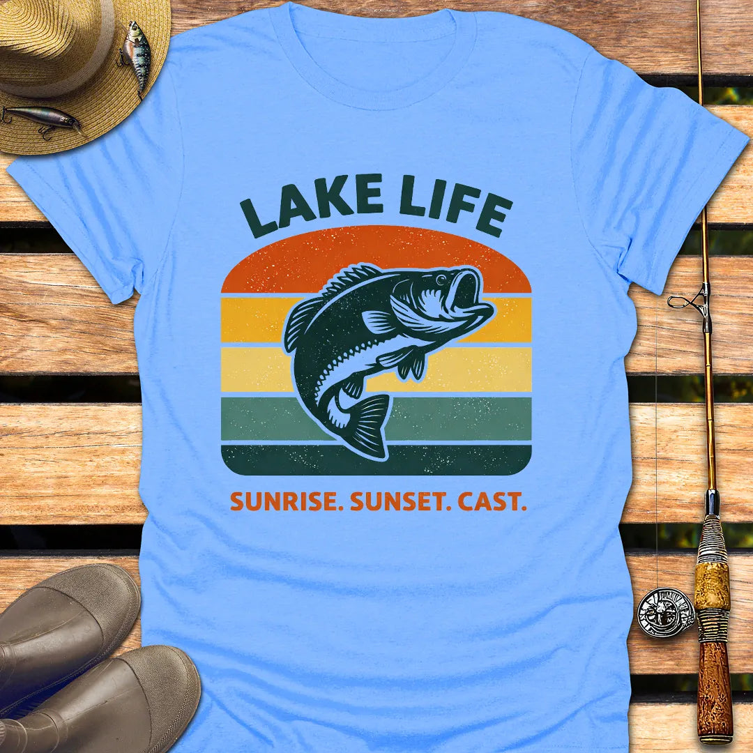 LAKE LIFE  T-Shirt FISHING T-Shirt Carolina Blue / S