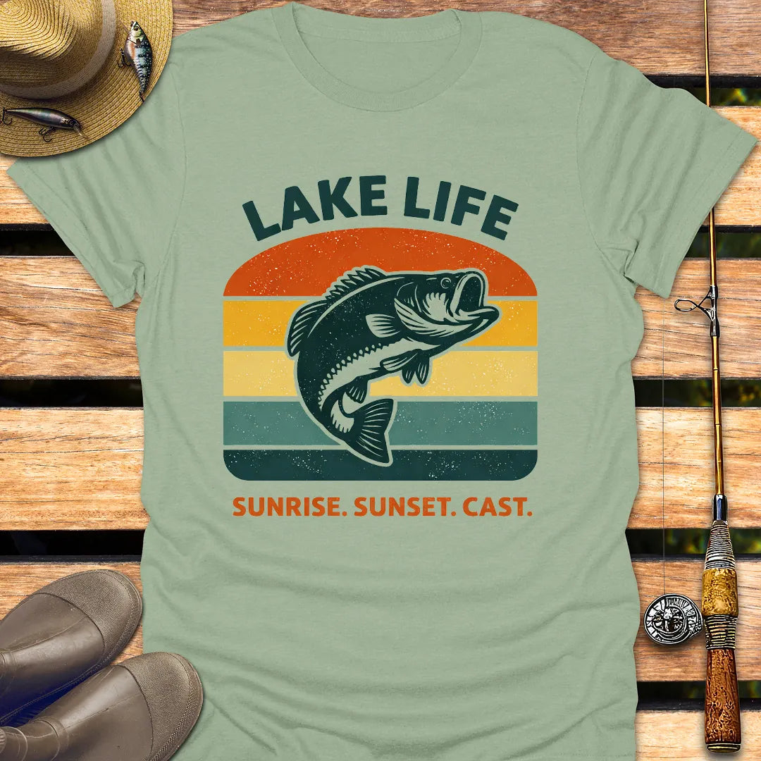 LAKE LIFE  T-Shirt FISHING T-Shirt Sage / S