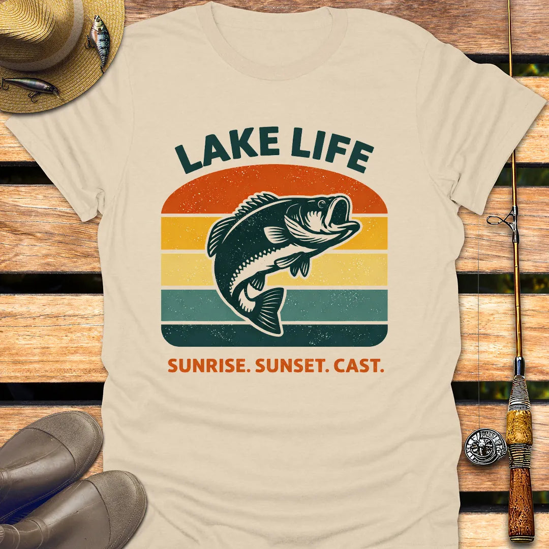 LAKE LIFE  T-Shirt FISHING T-Shirt Sand / S