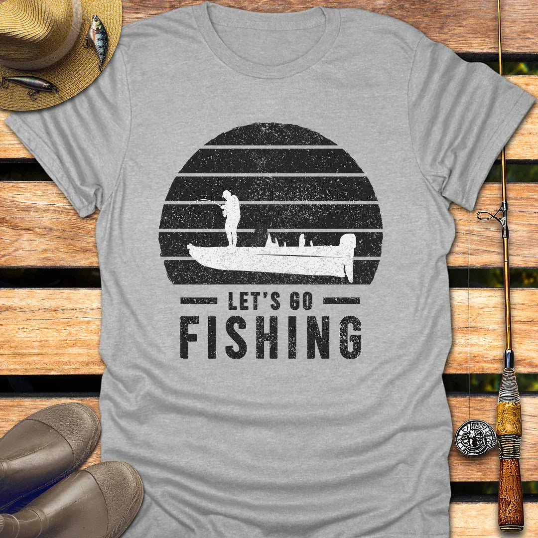 LET'S GO FISHING T-Shirt FISHING T-Shirt Sport Grey / S