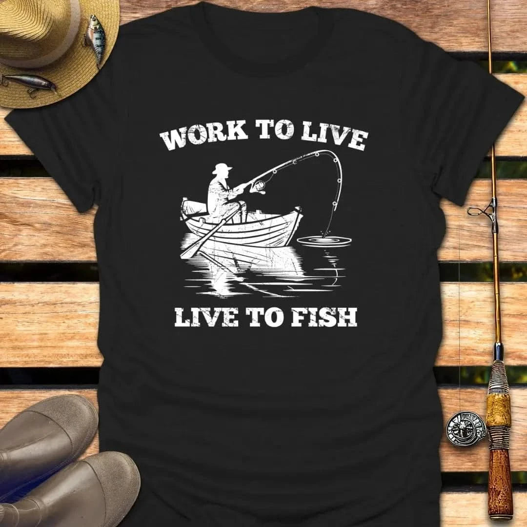 LIVE TO FISH T-Shirt FISHING T-Shirt Black / S