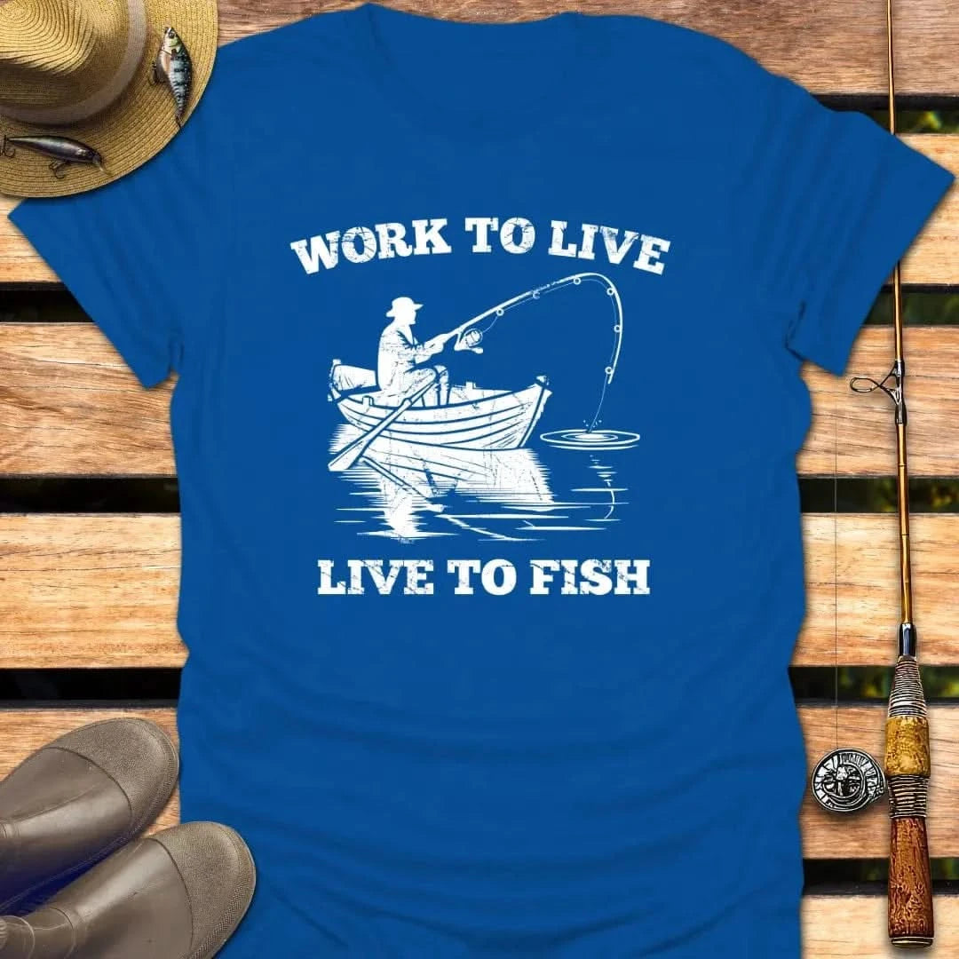 LIVE TO FISH T-Shirt FISHING T-Shirt Royal / S