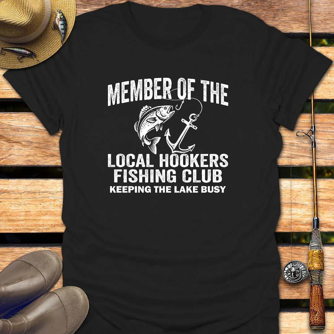 LOCAL HOOKERS FISHING CLUB T-Shirt FISHING T-Shirt Black / S