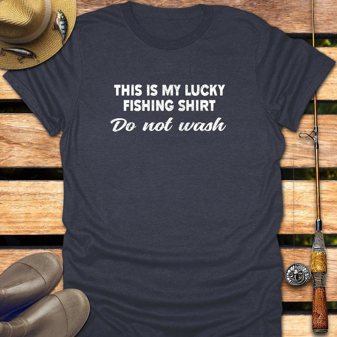 LUCKY SHIRT T-Shirt FISHING T-Shirt Heather Navy / S
