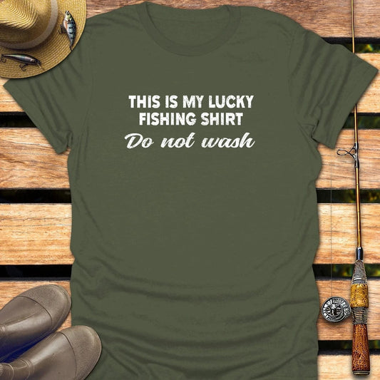 LUCKY SHIRT T-Shirt FISHING T-Shirt Military Green / S